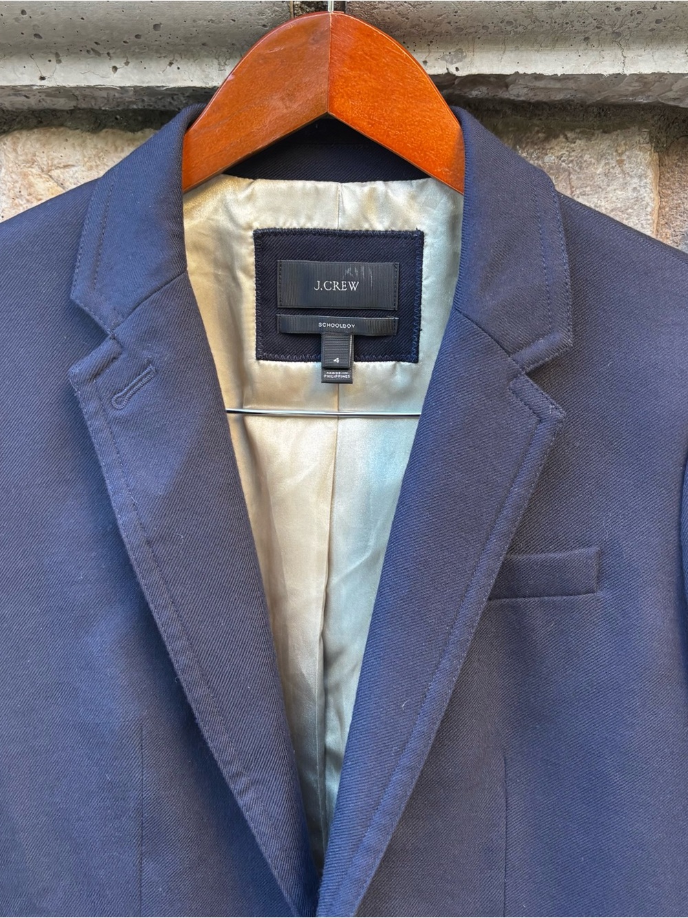 J. Crew Schoolboy Blazer Jacket Dark Navy Women's Size 4 Wool Gold Buttons - Picture 3 of 10
